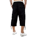 Miniatyrbillede 5 af 5: Herre Cargo Shorts Under Knælængde Lange Casual Twill Elastisk 3/4 Capri Bukser med Lynlås Cotto-WELLNGS Apricot XXXL