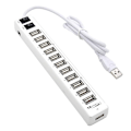 Miniatyrbild 1 av 5: Högkvalitativ USB-hubb 12 portar USB 3.0 Hub Multi USB Splitter Switch Hög hastighet Dataöverföring för La-WELLNGS