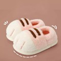 Miniatyrbilde 1 av 5: Vinter Søte Katt Pote Designer Hjem Dame Fuzzy Topplapper Gulv Stille Soverom Par Varme Plysj Sko Innendørs Fluffy Topplapper - WELLNGS pink 36-37