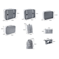 Miniatyrbild 9 av 10: pcs reseväskor för toalettartiklar kosmetika digital bärbar reseväska kläder packpåse för resor-WELLNGS Grey