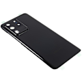 Miniatyrbilde 4 av 5: Kompatibel med Samsung Galaxy S20 Ultra 4G/5G G988 Batterideksel med Limklistremerke+Kameraglassdeksel-Rød-WELLNGS Black