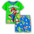 Pikkukuva 1 / 2: Lasten pojat tytöt Super Mario urheiluasu lyhythihainen T-paita joustava vyötärö shortsit rento pyjama yöasu setti-WELLNGS 4-5 Years