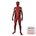 Miniatyrbilde 1 av 5: Deadpool Kostyme Cosplay Barn Voksen Dress Anime Superhelt Cosplay Døden Servitør Anime Voksen Service Leotard Hatter Tilbehør Anime-WELLNGS 2 PCS L