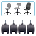 Miniatyrbillede 3 af 5: 6mm gevind 40mm dobbelt hjul roterende caster sort-WELLNGS
