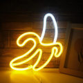 Miniatyrbilde 3 av 3: Banan Neon Skilt Gult Hvit Banan Neon Lys Frukt LED Lys-WELLNGS