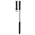 Pikkukuva 2 / 2: Tyyppi B 22mm Universaali Älykellon Ranneke Bling Strassi Lehmännahka+Ketju Vaihtoranneke - WELLNGS Style C
