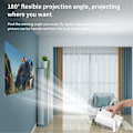 Miniatyrbild 1 av 5: Smartprojektor med Android TV 11.0 5G WiFi Bluetooth Bärbar Projektor HD Mini Enhet för IOS & Android EU-kontakt - WELLNGS