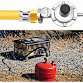 Miniatyrbilde 2 av 3: Gassadapter 1/2 til 1/4, 3/4 Tilkoblingsbeslag Kompatibel med Gasskomfyr, Campingkomfyr, Kobber Gasslange Adapter - WELLNGS