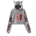 Miniatyrbild 4 av 5: Korta Hoodies Dam Hazbin Hotel Dam Sweatshirt Träningsdräkt Långärmad Kvinnlig Cropped Top Mode Koreanska Kläder Harajuku-WELLNGS pink L