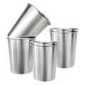 Miniatyrbillede 3 af 5: 6-pak 23 cl Børnekrus i rustfrit stål, børne-pintkrus, stabelbare holdbare metalkrus, brudsikre drikkeglas, bedste gave - WELLNGS