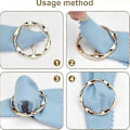 Miniatyrbild 2 av 5: 4 st Scarves Ring Clip-T-Shirt Clip Kläder Hörn Knuten Knapp för Kvinnor-WELLNGS Combination 2 set2