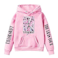 Miniatyrbillede 2 af 3: Taylor Swift Hooded Sweatshirt til Piger 6-13 År - Casual Langærmet Løstsiddende Trøje - WELLNGS Pink 12-13Years
