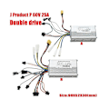 Miniatyrbillede 3 af 5: Elektrisk Scooter Dobbelt Drev Controller JP 48V 52V 60V 25A 50A Børsteløs Controller AB For- og Bagdrev Controller Kit - WELLNGS