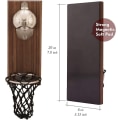Miniatyrbild 2 av 2: Magnetisk kylare flasköppnare basketboll ölöppnare väggmonterad flasköppnare med lock väggmonterad träflasköppnare hem bar dekoration S