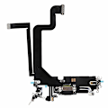 Miniatyrbillede 1 af 5: til iPhone 14 Pro Max Dock Connector Opladningsport Flex Kabel Reparationsdel (uden Logo) - Sort-WELLNGS Black