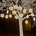 Miniatyrbilde 3 av 5: 40cm Store Snøflak Lyslenke Utendørs Snøflak LED Lysekrone Hage - WELLNGS Yellow