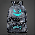 Miniatyrbild 1 av 5: Ny Pokémon Ryggsäck Självlysande Skolväska för Pojkar Flickor Studenter Resväska Vattentät Slitstark Mochilas-WELLNGS Starry sky grey
