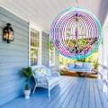 Pikkukuva 3 / 5: Tuulimyllyt pihalle ja puutarhaan, 3d riippuvat tuulimyllyveistokset kineettiset, metallipihan puutarhataide ulkokoristeet, kodin ulkokoriste Cra Colorful