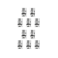Miniatyrbillede 1 af 5: 10 stk. Pnp fordamperudskiftningsspole Vm6 0,15 ohm Pnp spole til Drag X/drag Max /argus Pro /argus X-WELLNGS