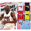 Miniatyrbild 2 av 10: Basketbolltröjor Sportkläder Jimmy Butler Miami Heat Nr. 22 Basketbolltröjor Vuxna Barn Fotbollströjor Gradientfärger-WELLNGS Gradient colours children 28（150-155cm）