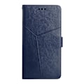Pikkukuva 2 / 4: ZTE Blade A51 Y-ompeleella varustettu vaakasuuntainen nahkainen suojakotelo - WELLNGS Blue