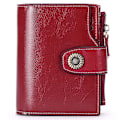 Miniatyrbild 1 av 5: SENDEFN 5206 RFID-blockerande plånbok i läder med flera kortfack för kvinnor - WELLNGS Wine red