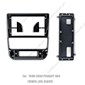 Miniatyrbild 3 av 5: För 1999-2004 PEUGEOT 406(9 tum) Bilradio Fascias Android GPS MP5 Stereo Spelare 2 Din Huvudenhet Panel Dash Ram Installation T-WELLNGS silver frame