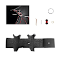 Pikkukuva 5 / 5: Auton ohjauspyörän suojus Toyota Land Prado 120 2003-2007 Tacoma 2005-2011 4Runner Hilux 2009-2011 LS400 1995 GX GX470 Style-WELLNGS Black With Red Line