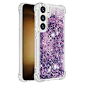 Pikkukuva 1 / 5: YB Quicksand Series-1 Yhteensopiva Samsung Galaxy S24+ -kotelon kanssa, nestemäiset kelluvat paljetit TPU-suojus - WELLNGS Dark Purple Hearts