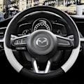 Miniatyrbild 1 av 5: Kompatibel med Mazda CX3 CX4 CX5 CX7 CX9 CX30 CX50 CX60 CX70 CX90 Bilratt Skydd PU Läder Halkfritt Biltillbehör-WELLNGS White