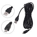 Miniatyrbillede 1 af 5: 3,5 m Bil Auto Kamera DVR Strømkabel Oplader Strømforsyning Stik Adapter Forlængerkabel 90 Grader Rig-WELLNGS micro usb MS