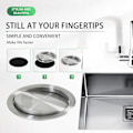 Miniatyrbilde 4 av 5: Rustfritt stål søppelklaff lokk søppelbøtte deksel flush innebygd balanse sving klaff søppel lokk for-WELLNGS