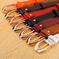 Miniatyrbilde 3 av 5: Dame Skinnbelte med Spenne Mote Damer 3.0 Fint Buksebelte Godteri Farge-WELLNGS wine red 115cm