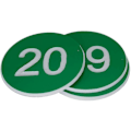 Pikkukuva 4 / 5: Muoviset numerolaput kaiverretut numeroidut laput tunnistelaput avaimenperälaput ilman reikää - WELLNGS Green Jan-50