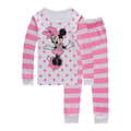 Barn Flickor Sovkläder Pyjamas Set Pjs Outfit-WELLNGS Pink White Polka Dots Minnie 4-5 Years