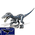 Miniatyrbild 1 av 5: 1 st Jurassic Big Size Dinosaur Building Blocks T-rex Quetzalcoatlus Baryonyx Action Figures Barnleksaker Gåvor-WELLNGS Baryonyx grey