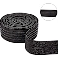 Miniatyrbillede 4 af 5: 6 Yards 37mm Bred Skridsikker Elastik Straight Silikone Elastik Griber Flad Linning til Beklædningssyning Projekt Sort-WELLNGS