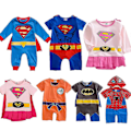 Miniatyrbilde 1 av 4: 3-24 Måneder Baby Superhelt Romper Kort/lang Ermet Jumpsuit-WELLNGS Superman D 6-12 Months