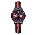 Miniatyrbilde 1 av 2: Spiderman Kule Lysende Armbåndsur Barn Vanntette Analog Klokker Gutter Jenter Unisex Barn Nyttårsgave-WELLNGS Black Red
