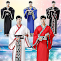 Miniatyrbilde 4 av 5: Menn Hanfu Tradisjonelle Kostymer Klesplagg - WELLNGS Black L 165-170CM