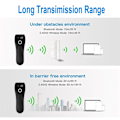 Miniatyrbillede 4 af 5: Stregkodescanner HBA-W6 Trådløs 1D/2D CMOS Scanner USB Bluetooth Mini Pocket QR Læser til IOS Android Windows(Hvid)-WELLNGS