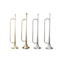 Pikkukuva 2 / 5: Bugle Ratsuväen Trumpetti Suukappaleella Puhallus Bugle Partiotrumpetti Bugle Ratsuväen Bändille Lavaesiintymiseen Aloittelijoille Aikuisille - WELLNGS gold  Bb