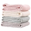 Miniatyrbillede 3 af 5: 100% Bomuld Muslin Tæppe til Voksne 6-Lags Åndbart Muslin Tæppe Letvægts Sengetæppe Blødt Bomuldstæppe Alle Sæsoner-WELLNGS green A 150x200cm