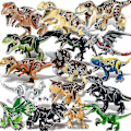 Miniatyrbild 1 av 2: 1 st Jurassic Big Size Dinosaur Building Blocks T-rex Quetzalcoatlus Baryonyx Actionfigurer Barnleksaker Gåvor-WELLNGS Tyrannosaurus