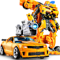 Miniatyrbild 2 av 5: Deformation Robot Leksak, Transformers Deformerad Bil Actionfigur Modell Present till Barn Flickor Pojkar - WELLNGS yellow