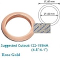 Miniatyrbilde 1 av 5: Kvadratisk Rektangulær Rund Rustfritt Stål Benkeplate Skrivebord Benkeplate Avfalls Søppel Rør Øye Brushet Polert Roségull Gunblack-WELLNGS Rose Gold