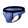 Miniatyrbild 1 av 5: Issilke Mesh Transparent Herrstringkalsonger Herrunderkläder - WELLNGS Blue M