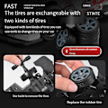 Pikkukuva 4 / 5: Ae86 1/16 Rc Drift -auto, nopea kauko-ohjattava drift -auto lapsille ja aikuisille, 100 % uusi - WELLNGS Dodge