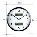 Miniatyrbillede 4 af 5: 13 tommer dobbelt skærm LED display vægur dobbelt skærm LED display vægur - WELLNGS