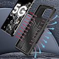 Pikkukuva 4 / 5: Yhteensopiva Samsung Galaxy S21 5G PC + TPU Suojakuoren kanssa - WELLNGS Red